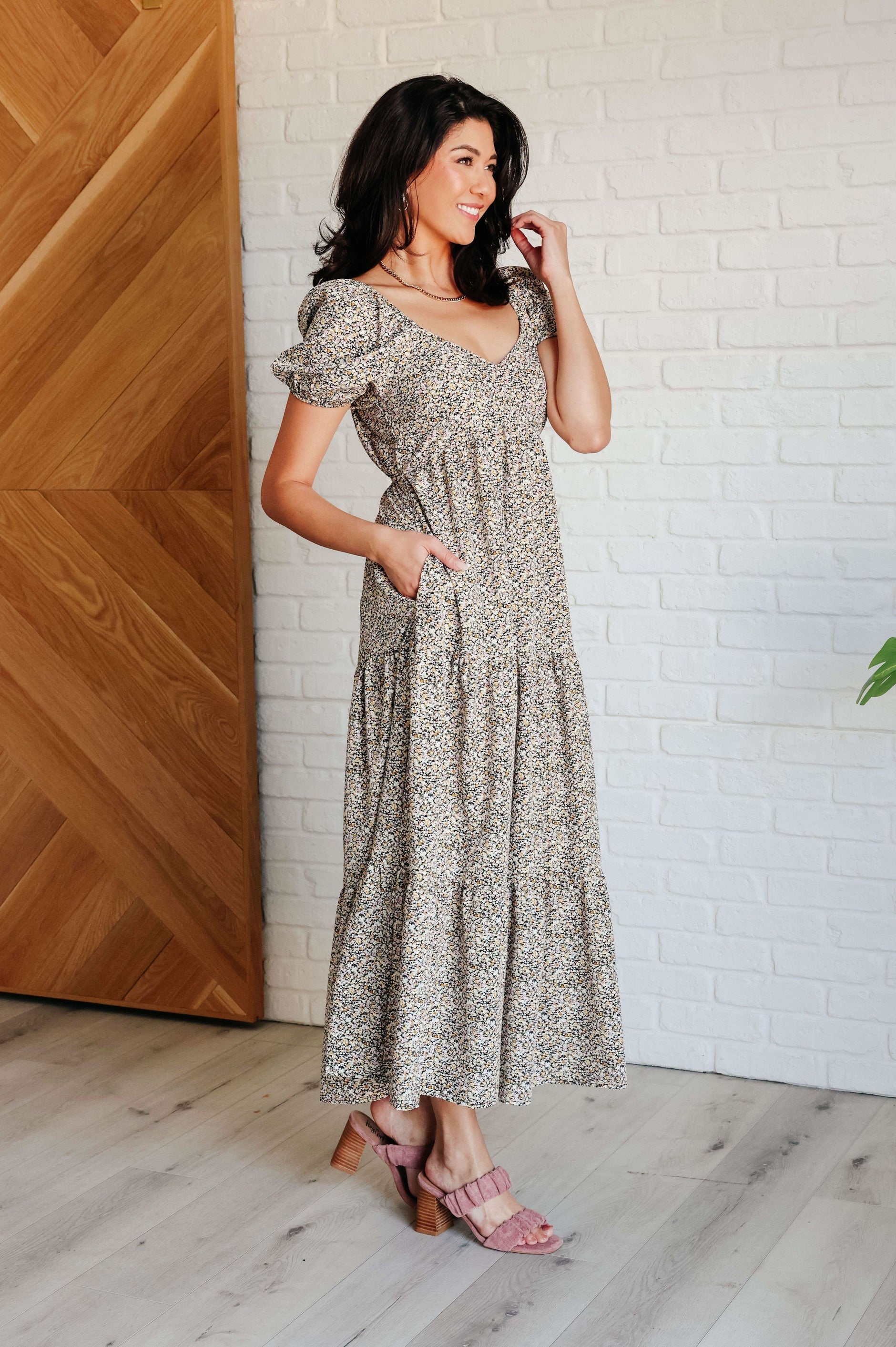 A Moment of Love Balloon Sleeve Dress - SwagglyLife Home & Fashion